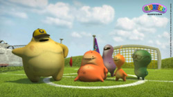 Download Glumpers playing soccer wallpaper