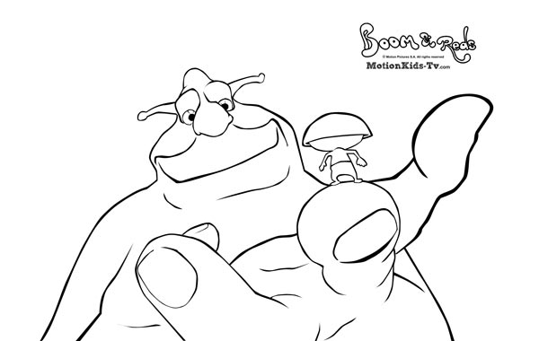 Boom smile a mushroom, coloring pages to print for kids